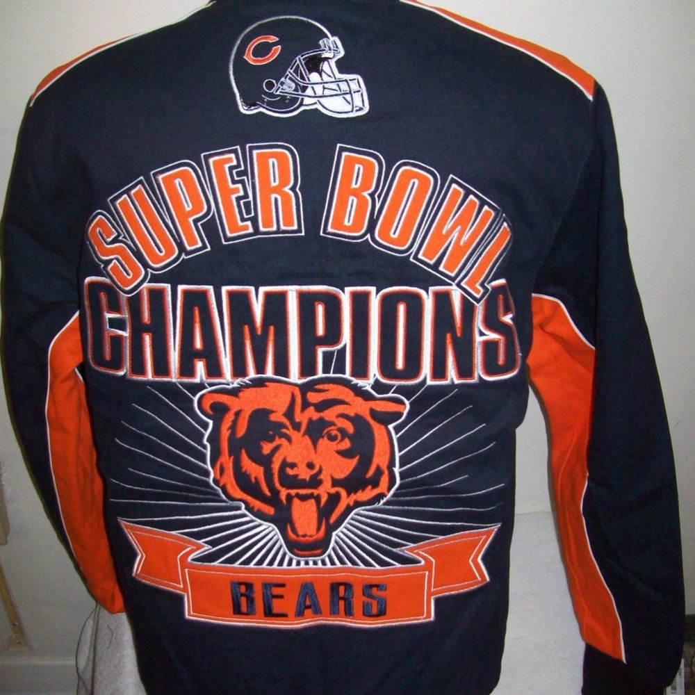 CHICAGO BEARS SUPER BOWL XX CHAMP JACKET 3X 4X 6X - Picture 5 of 12